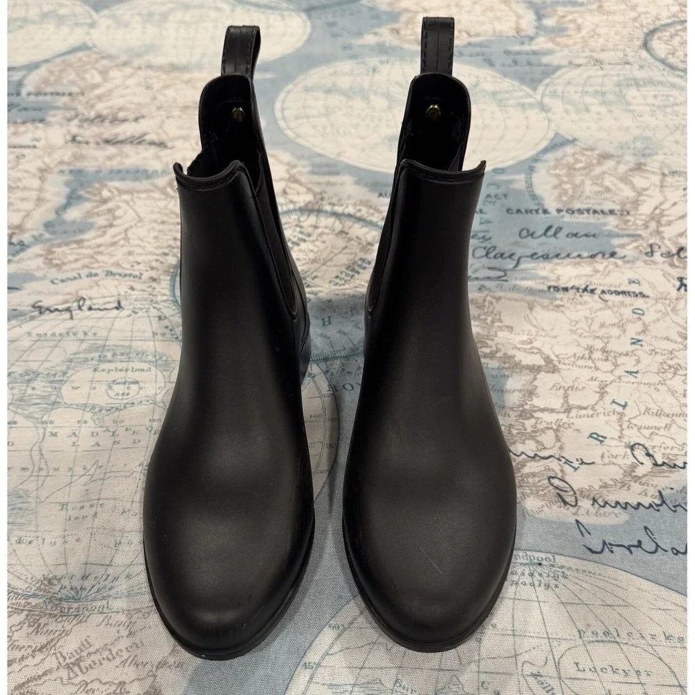 Sam Edelman Tinsley Womens Black Matte Chelsea Rain Boots Size‎ 9M Waterproof